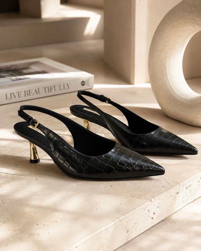 Sling-Back Crocco NEGRO