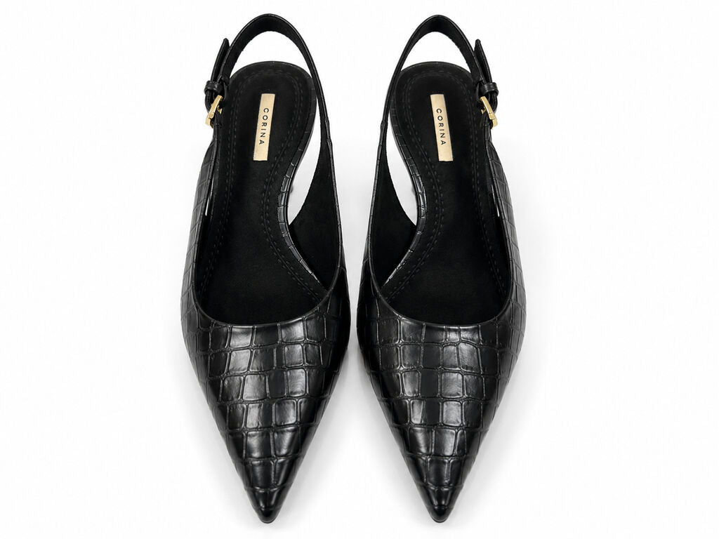Sling-Back Crocco NEGRO