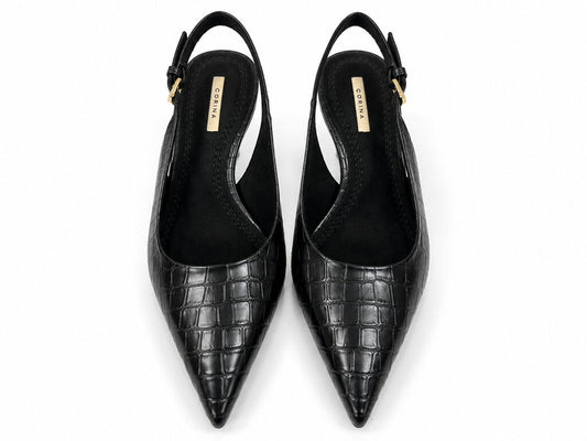Sling-Back Crocco NEGRO