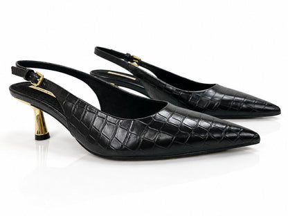 Sling-Back Crocco NEGRO