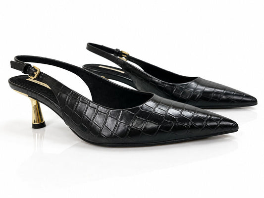Sling-Back Crocco NEGRO