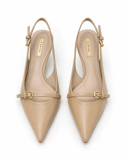 Sling-Back Nappa CAMEL