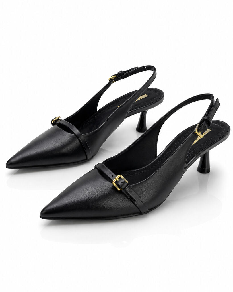 Sling-Back Nappa NEGRO