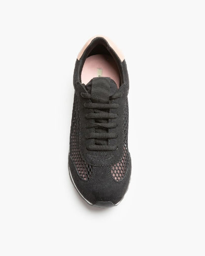 Sneaker Mesh/Sue NEGRO