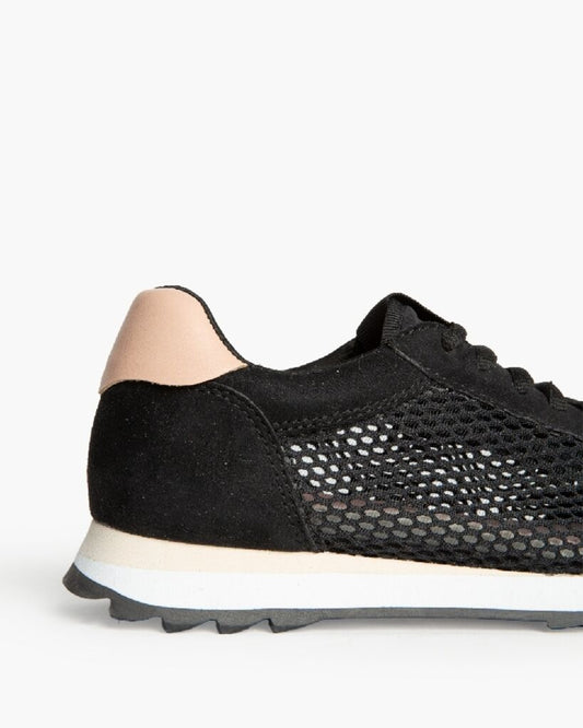 Sneaker Mesh/Sue NEGRO