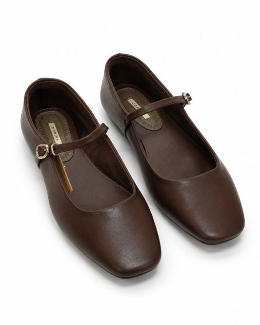 Mary Jane Shoe Nappa CAFE