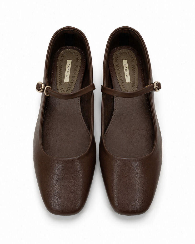 Mary Jane Shoe Nappa CAFE