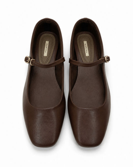 Mary Jane Shoe Nappa CAFE