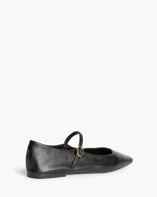 Mary Jane Shoe Nappa NEGRO