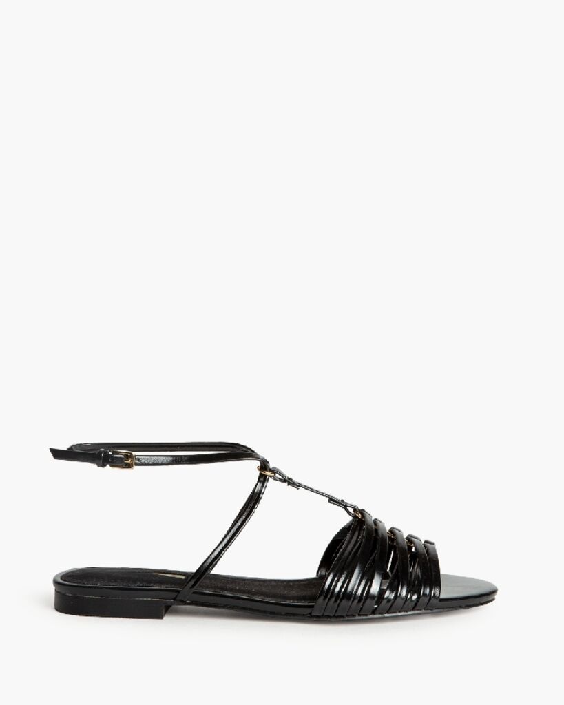 Flat Shoe Vernice NEGRO