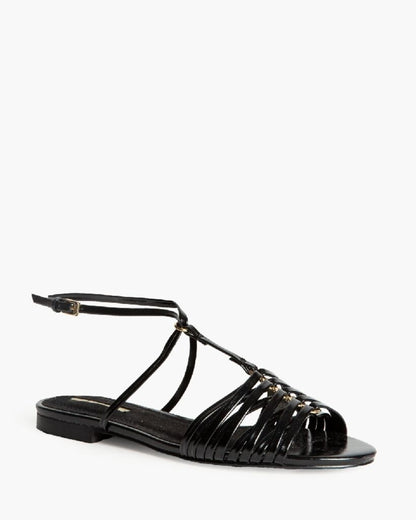 Flat Shoe Vernice NEGRO