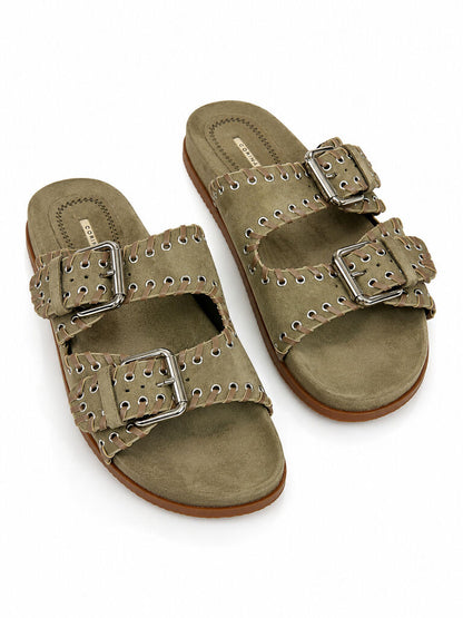 Flat Shoe Suede KAKI