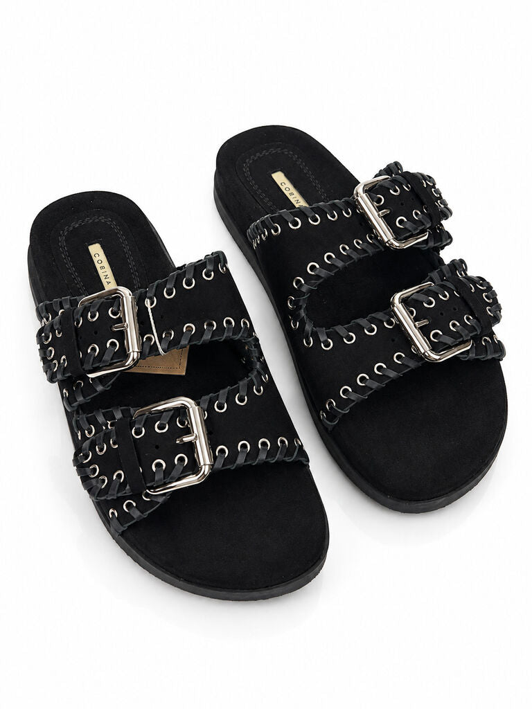 Flat Shoe Suede NEGRO