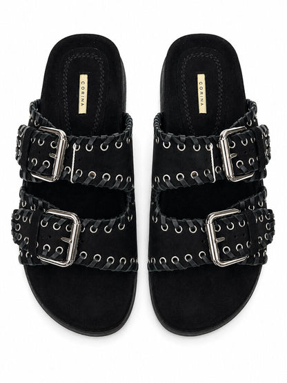 Flat Shoe Suede NEGRO