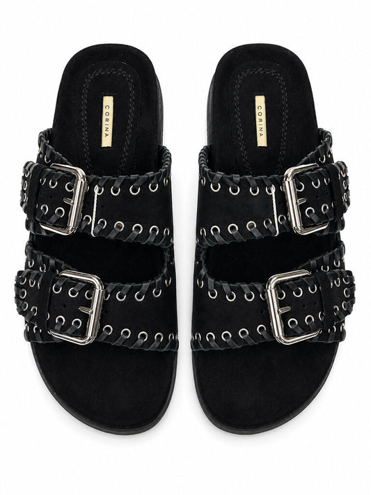 Flat Shoe Suede NEGRO