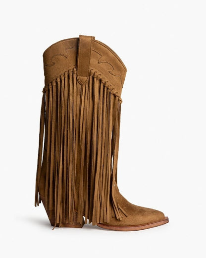 Western Boot Suede CAMEL