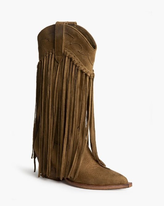 Western Boot Suede CAMEL