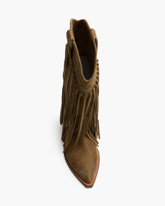 Western Boot Suede CAMEL