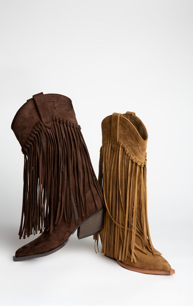 Western Boot Suede CAMEL