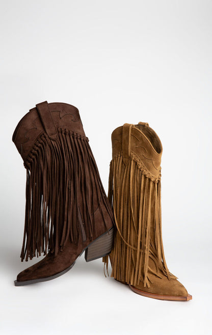 Western Boot Suede CAMEL