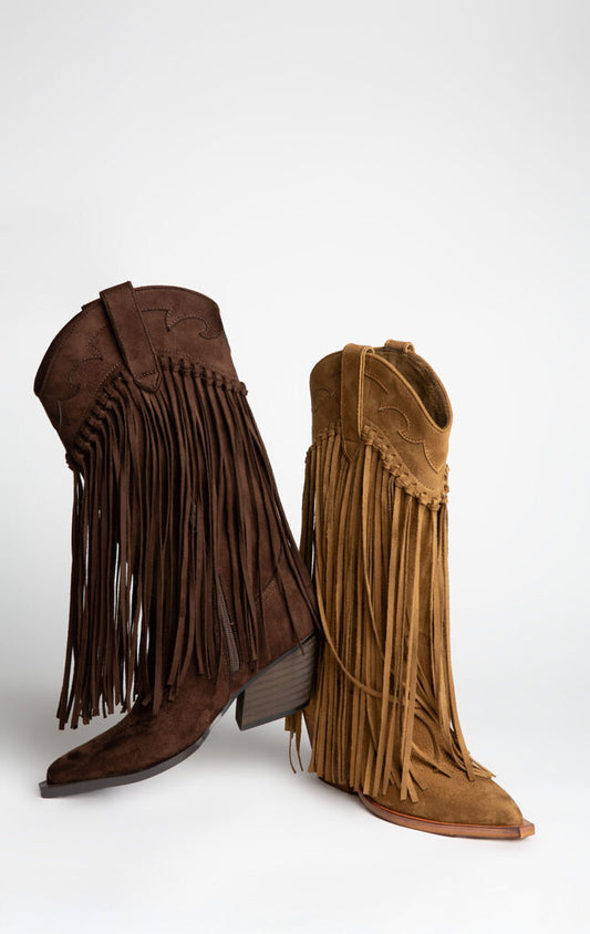Western Boot Suede CAMEL