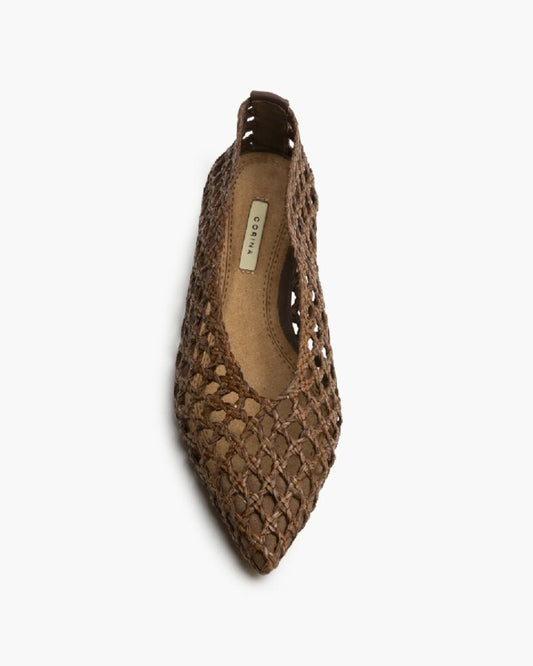 Ballerina Braided.Nappa MARRON