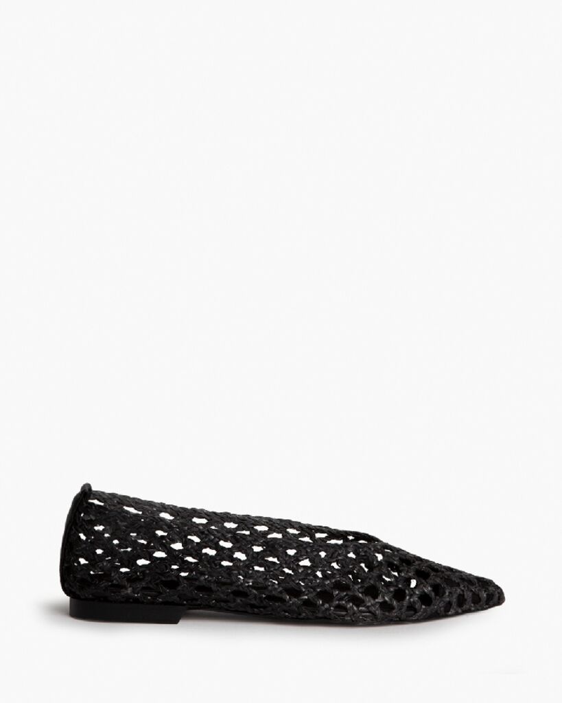 Ballerina Braided.Nappa NEGRO
