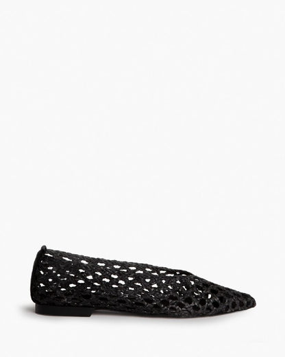 Ballerina Braided.Nappa NEGRO