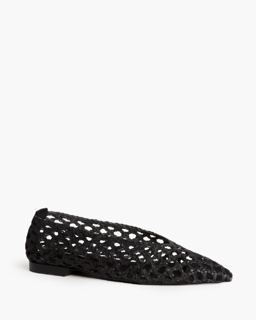 Ballerina Braided.Nappa NEGRO