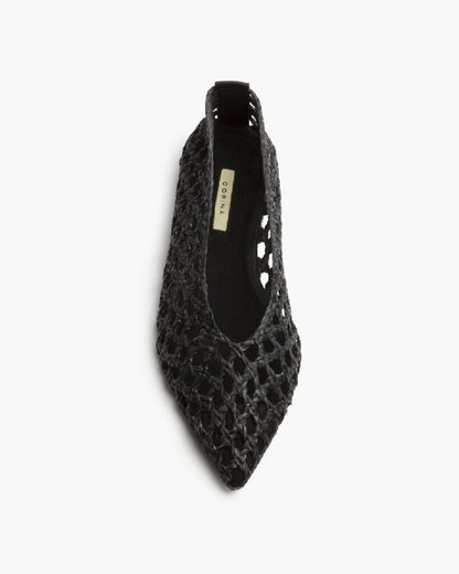 Ballerina Braided.Nappa NEGRO