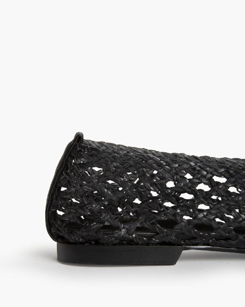 Ballerina Braided.Nappa NEGRO
