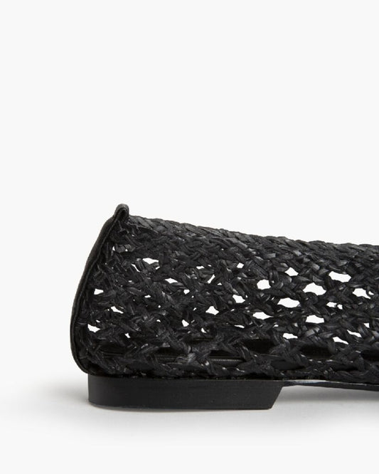 Ballerina Braided.Nappa NEGRO