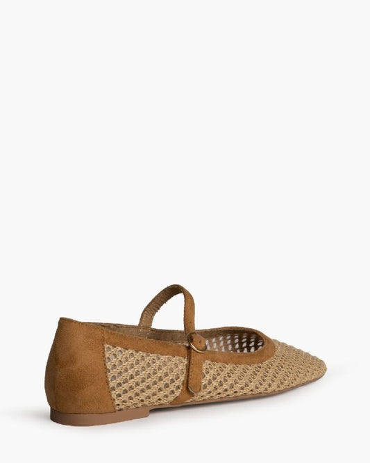 Mary Jane Shoe Cord CAMEL