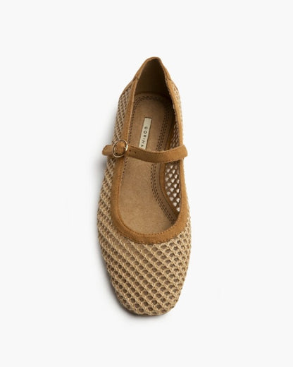 Mary Jane Shoe Cord CAMEL