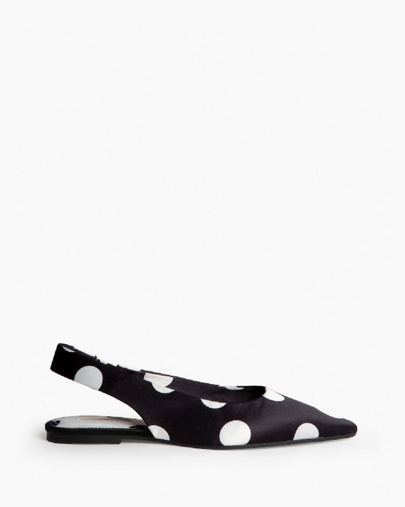 Flat Shoe Satin NEGRO