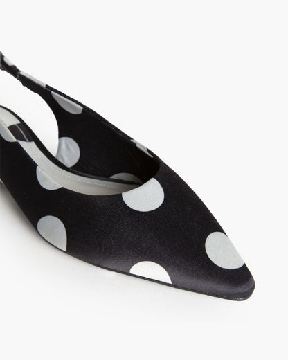Flat Shoe Satin NEGRO