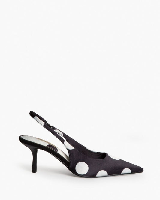 Sling-Back Satin NEGRO