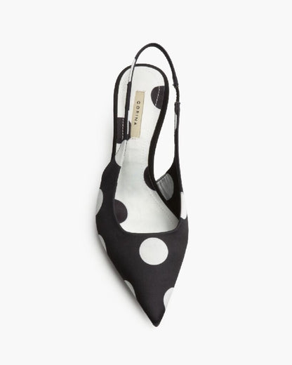 Sling-Back Satin NEGRO