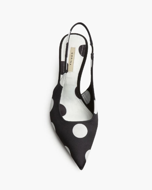 Sling-Back Satin NEGRO