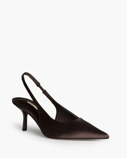 Sling-Back Satin CAFE