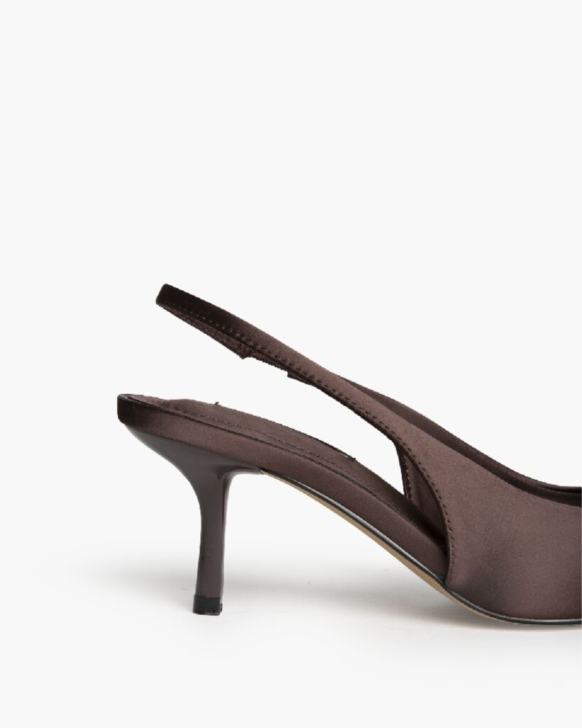 Sling-Back Satin CAFE