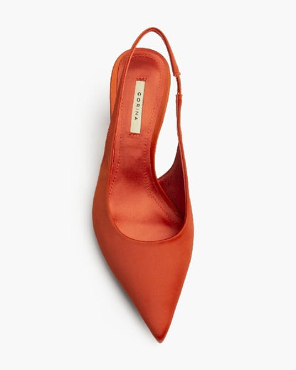 Sling-Back Satin NARANJA
