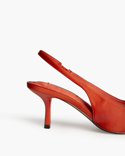 Sling-Back Satin NARANJA
