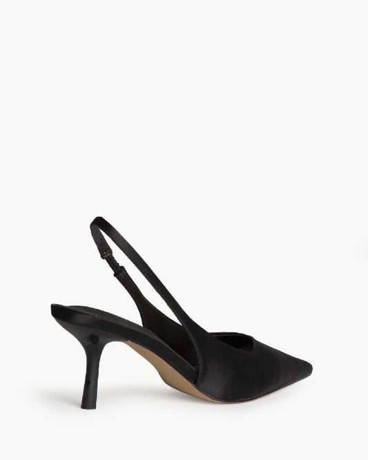Sling-Back Satin NEGRO