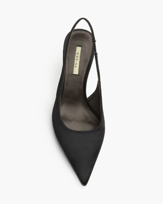 Sling-Back Satin NEGRO