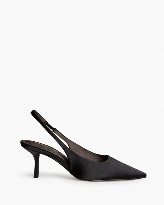 Sling-Back Satin NEGRO