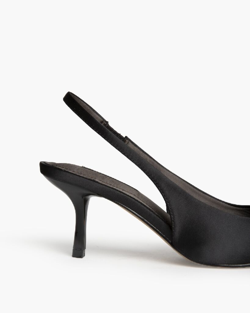 Sling-Back Satin NEGRO