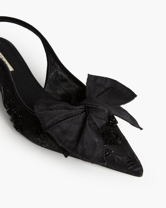 Sling-Back Mesh NEGRO