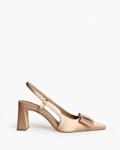 Sling-Back Satin CAMEL