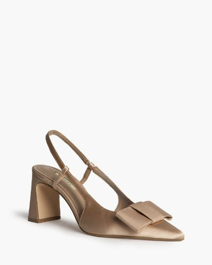 Sling-Back Satin CAMEL